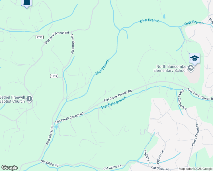 map of restaurants, bars, coffee shops, grocery stores, and more near 30 Morning Glory Lane in Weaverville