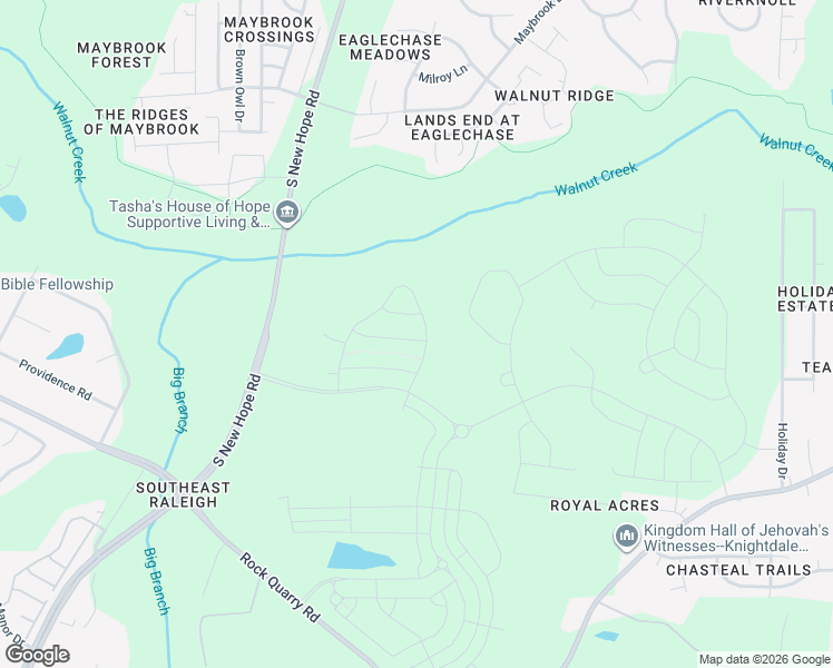 map of restaurants, bars, coffee shops, grocery stores, and more near 5055 Kota Street in Raleigh
