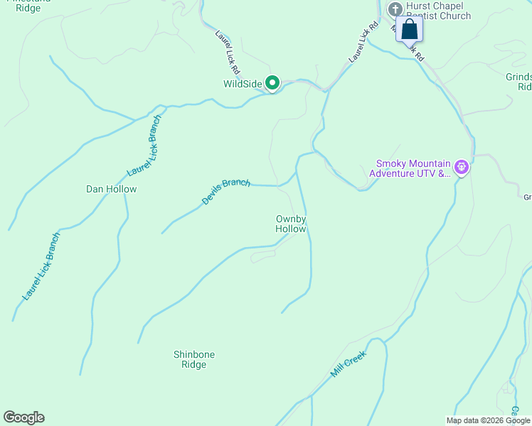 map of restaurants, bars, coffee shops, grocery stores, and more near in Pigeon Forge