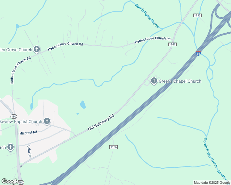 map of restaurants, bars, coffee shops, grocery stores, and more near 8291 Old Salisbury Road in Linwood