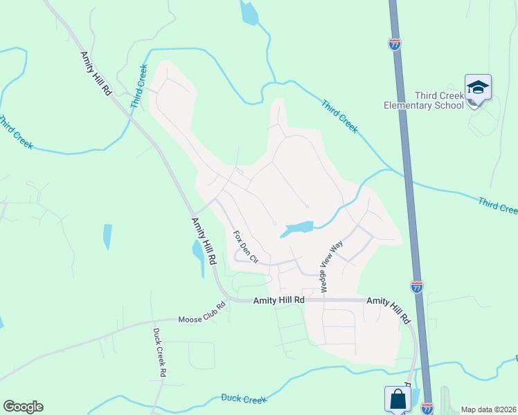 map of restaurants, bars, coffee shops, grocery stores, and more near 130 Margo Lane in Statesville