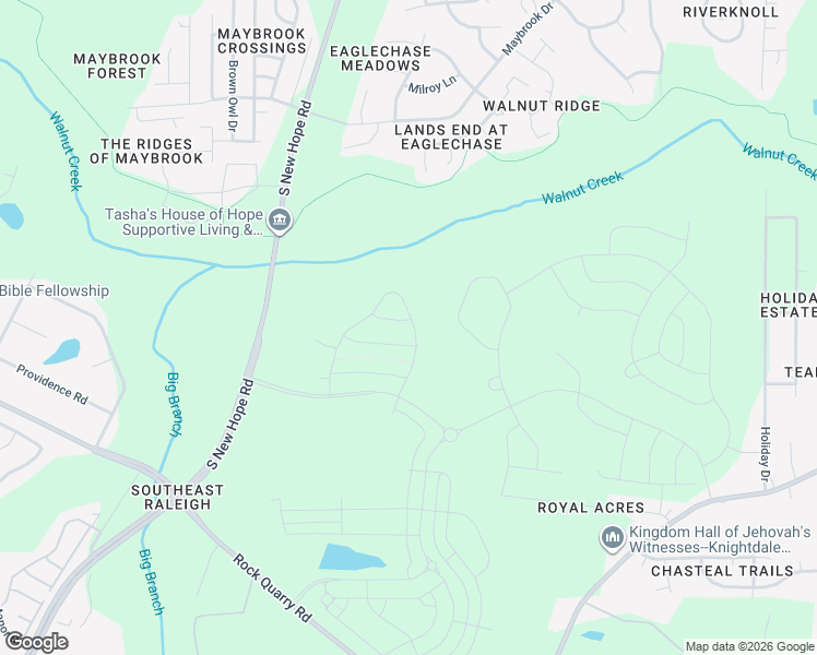 map of restaurants, bars, coffee shops, grocery stores, and more near 2106 Caen Street in Raleigh