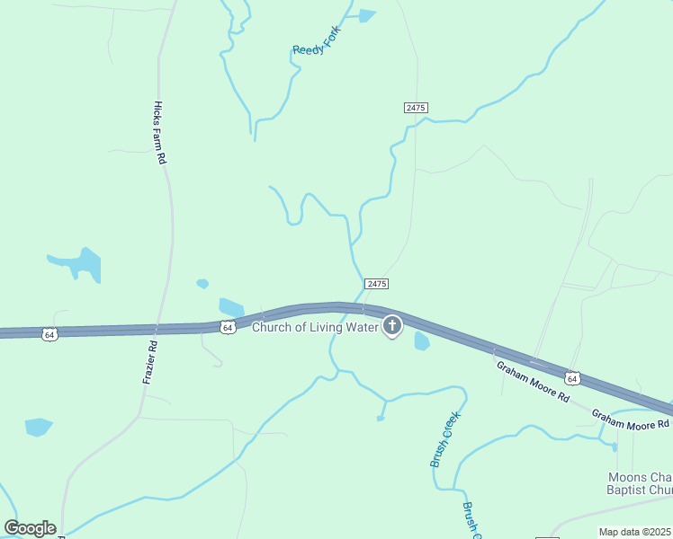 map of restaurants, bars, coffee shops, grocery stores, and more near 10435 U.S. 64 in Staley