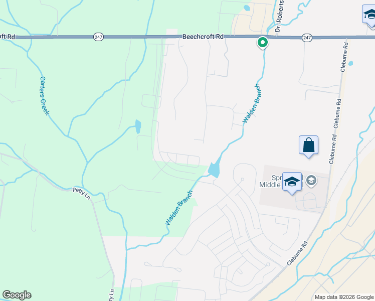 map of restaurants, bars, coffee shops, grocery stores, and more near 664 Charles Lane in Spring Hill