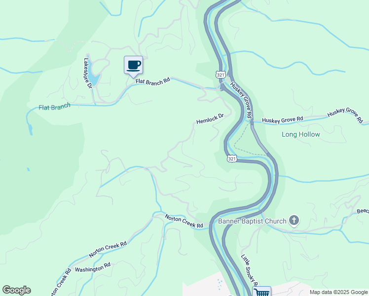 map of restaurants, bars, coffee shops, grocery stores, and more near 109 Laurel Way in Gatlinburg
