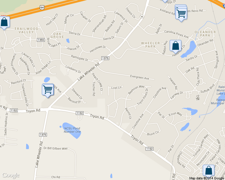 map of restaurants, bars, coffee shops, grocery stores, and more near 2206 Valley Haven Drive in Raleigh