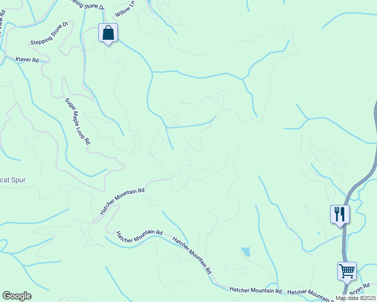 map of restaurants, bars, coffee shops, grocery stores, and more near 2245 Spurling Way in Sevierville