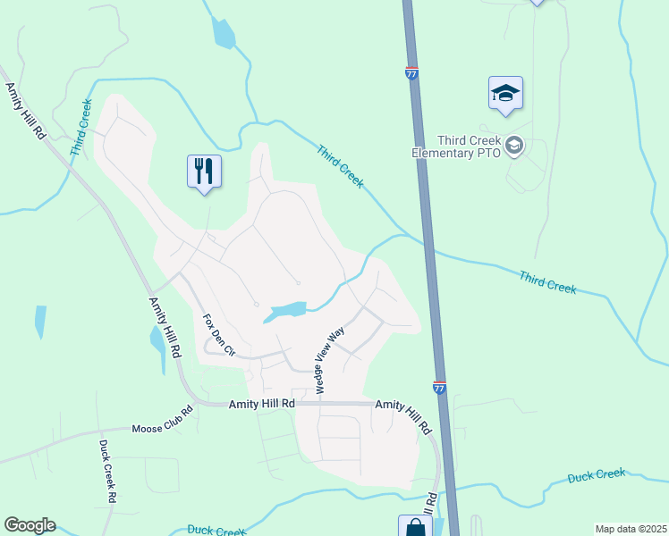 map of restaurants, bars, coffee shops, grocery stores, and more near 224 Canada Drive in Statesville