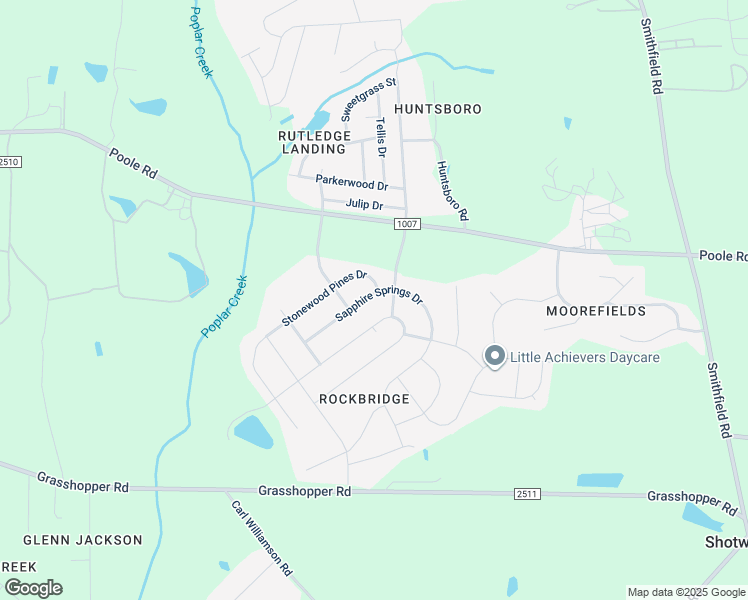 map of restaurants, bars, coffee shops, grocery stores, and more near 5248 Sapphire Springs Drive in Knightdale