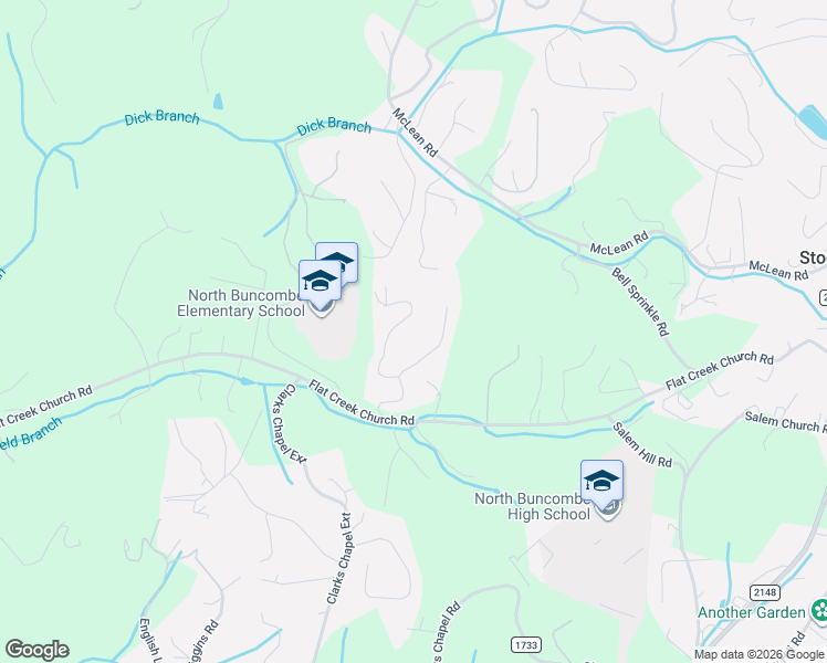 map of restaurants, bars, coffee shops, grocery stores, and more near 6 Hampton Drive in Weaverville
