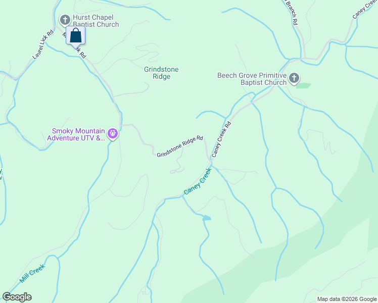 map of restaurants, bars, coffee shops, grocery stores, and more near 4442 Grindstone Ridge Road in Pigeon Forge