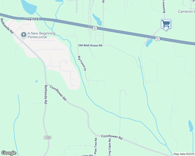 map of restaurants, bars, coffee shops, grocery stores, and more near 257 Big Forest Drive in Statesville
