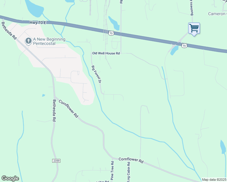 map of restaurants, bars, coffee shops, grocery stores, and more near 257 Big Forest Drive in Statesville