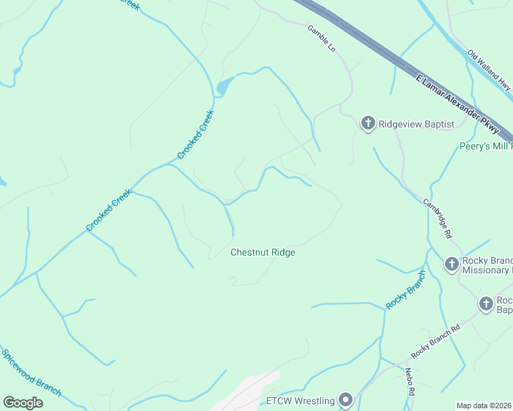 map of restaurants, bars, coffee shops, grocery stores, and more near 331 Chestnut Ridge Road in Walland