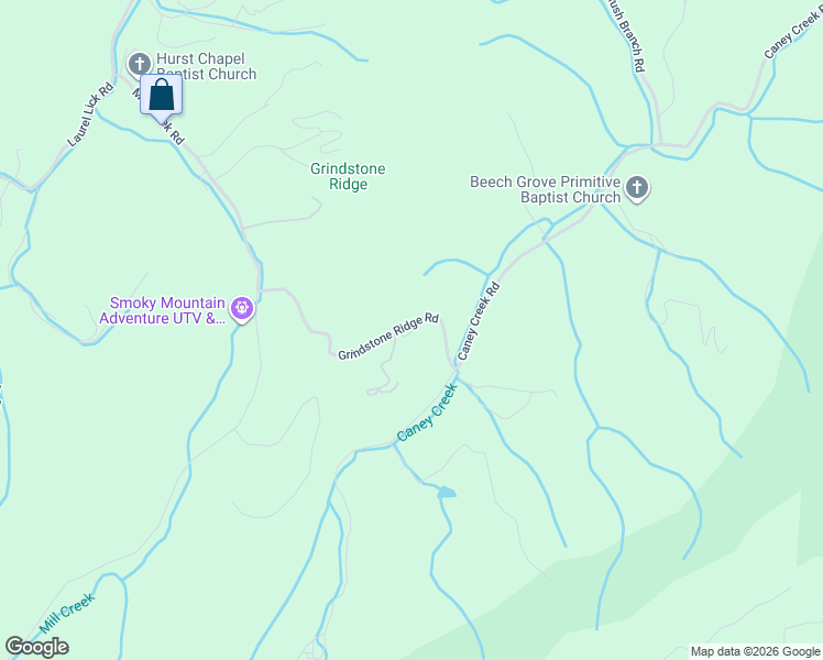 map of restaurants, bars, coffee shops, grocery stores, and more near 4436 Grindstone Ridge Road in Pigeon Forge