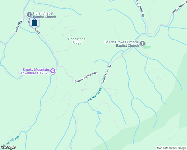 map of restaurants, bars, coffee shops, grocery stores, and more near 4436 Grindstone Ridge Road in Pigeon Forge