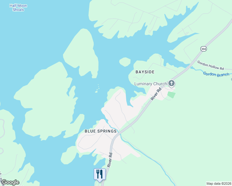 map of restaurants, bars, coffee shops, grocery stores, and more near 165 Gordon Drive in Ten Mile