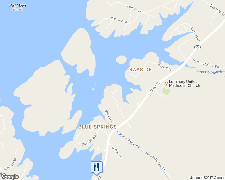 map of restaurants, bars, coffee shops, grocery stores, and more near 165 Gordon Drive in Ten Mile