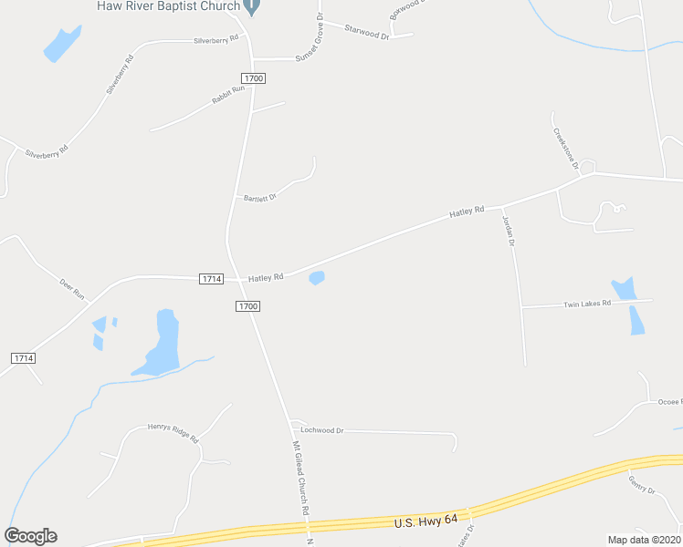 map of restaurants, bars, coffee shops, grocery stores, and more near 248 Hatley Road in Pittsboro