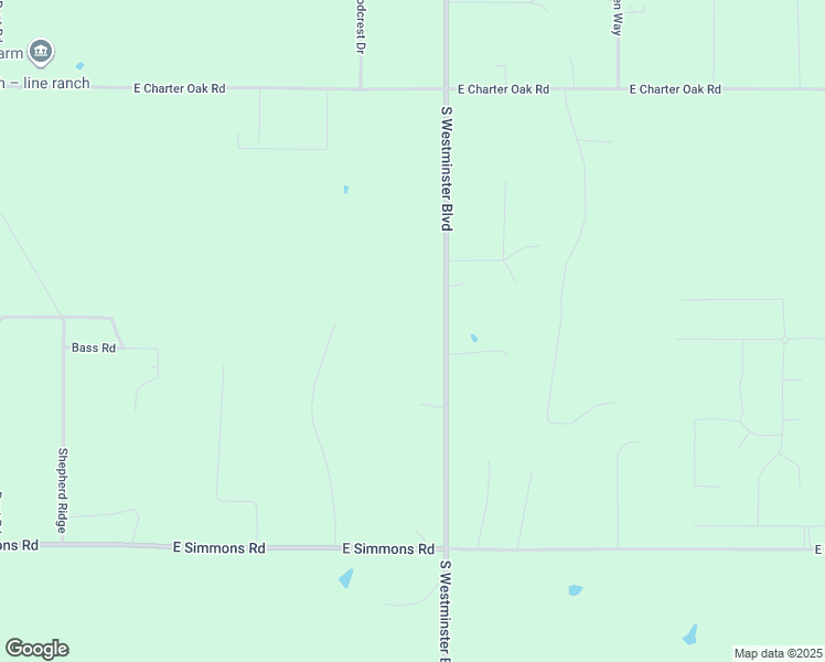 map of restaurants, bars, coffee shops, grocery stores, and more near 12605 South Westminster Road in Guthrie