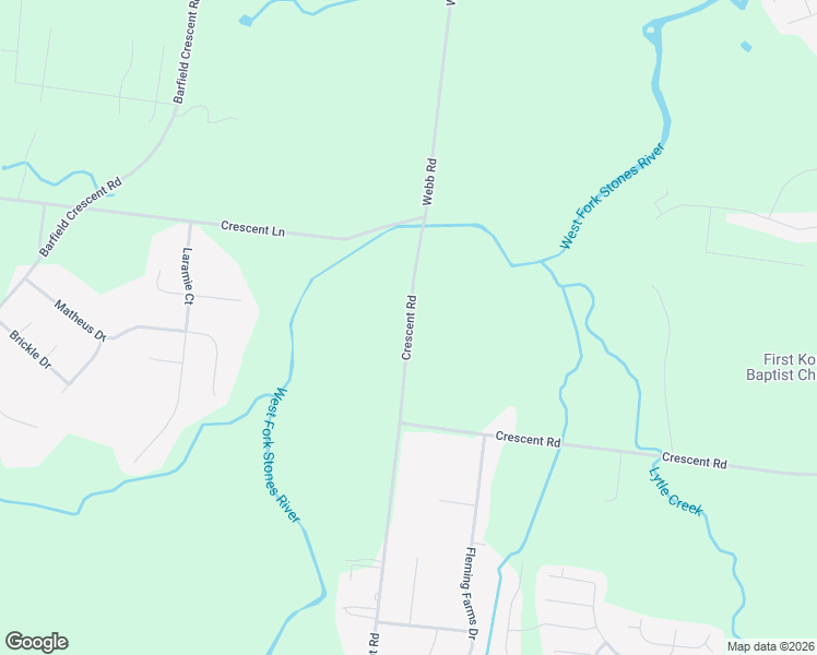 map of restaurants, bars, coffee shops, grocery stores, and more near 563 Crescent Road in Murfreesboro
