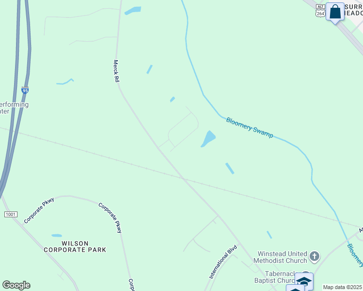 map of restaurants, bars, coffee shops, grocery stores, and more near 4502 Fairhaven Drive West in Wilson