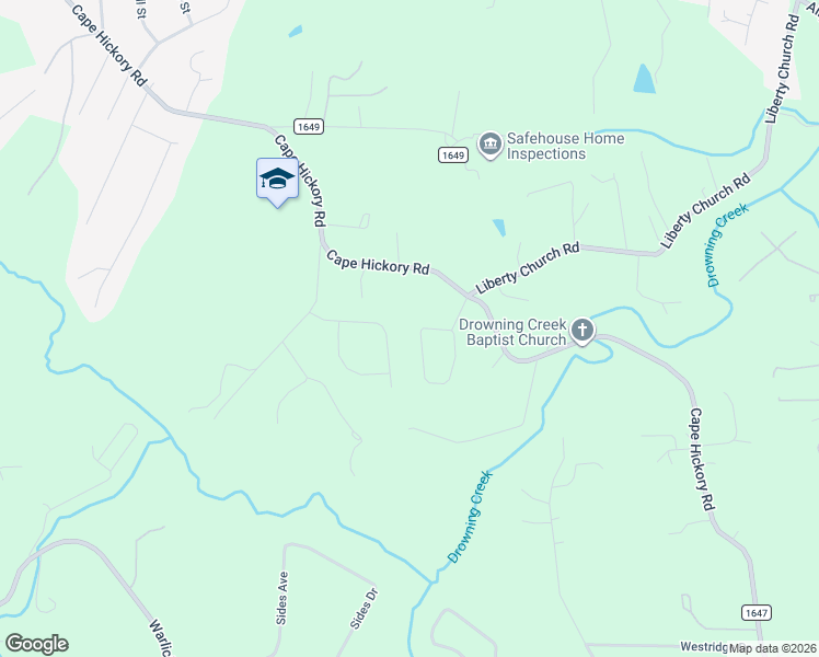map of restaurants, bars, coffee shops, grocery stores, and more near 2792 Cliftwood Cir in Hickory