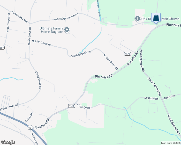map of restaurants, bars, coffee shops, grocery stores, and more near 7299 Rhodhiss Road in Connelly Springs
