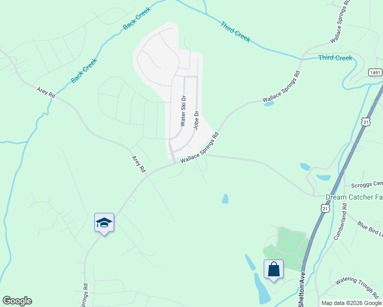 map of restaurants, bars, coffee shops, grocery stores, and more near 110 Wake Court in Statesville