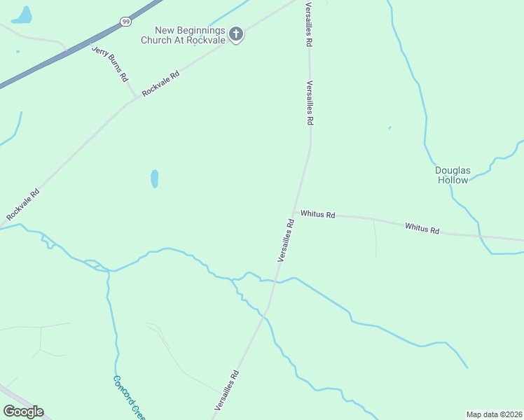 map of restaurants, bars, coffee shops, grocery stores, and more near 9820 Versailles Road in Rockvale