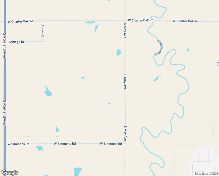 map of restaurants, bars, coffee shops, grocery stores, and more near 12911 South May Avenue in Edmond