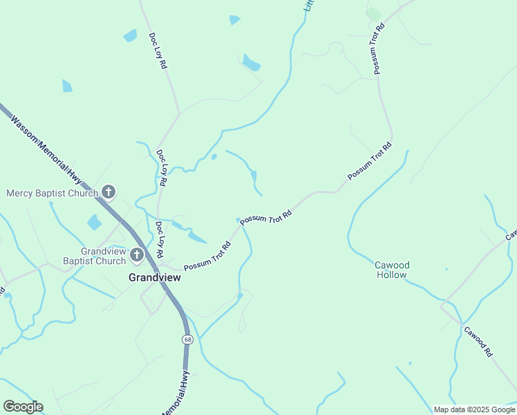 map of restaurants, bars, coffee shops, grocery stores, and more near 517 Possum Trot Road in Grandview