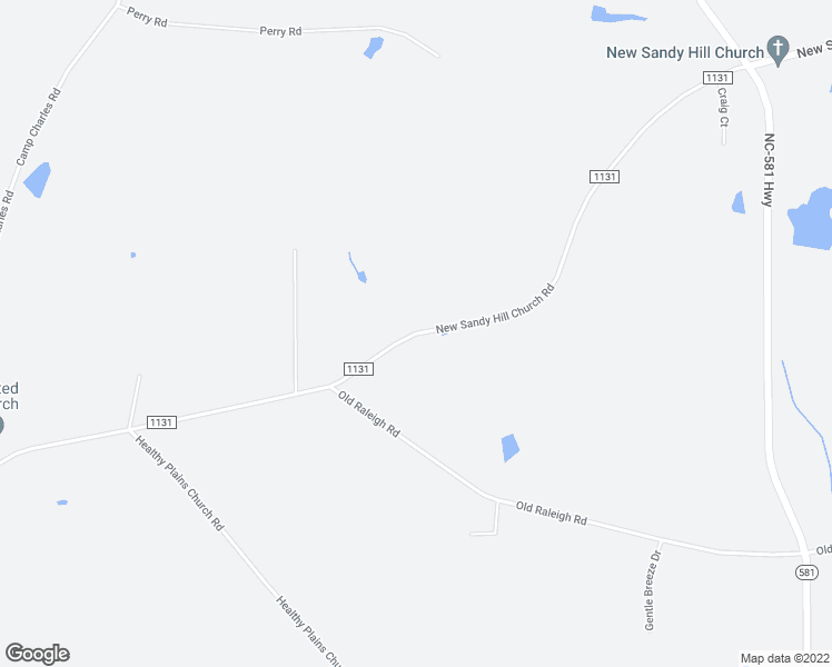 map of restaurants, bars, coffee shops, grocery stores, and more near 8350 New Sandy Hill Church Road in Bailey