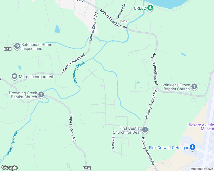 map of restaurants, bars, coffee shops, grocery stores, and more near 2443 West View Acres Avenue Extension in Lenoir