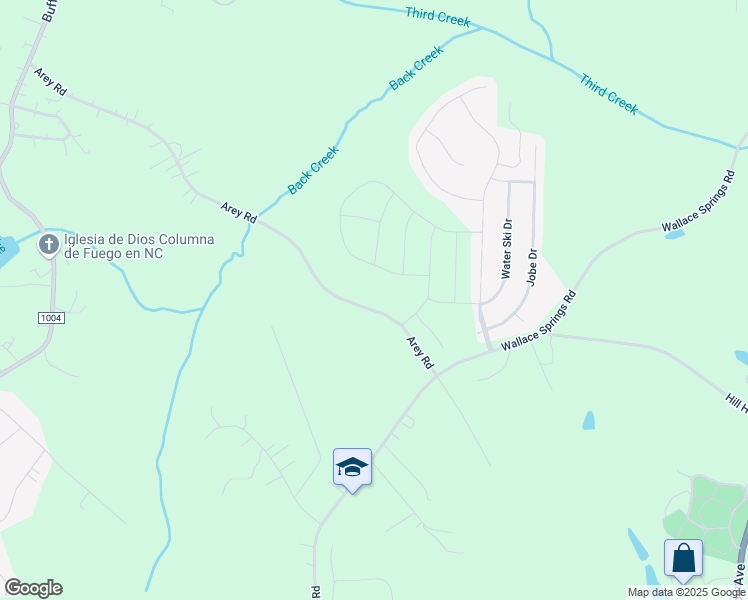 map of restaurants, bars, coffee shops, grocery stores, and more near 548 Wallace Springs Road in Statesville