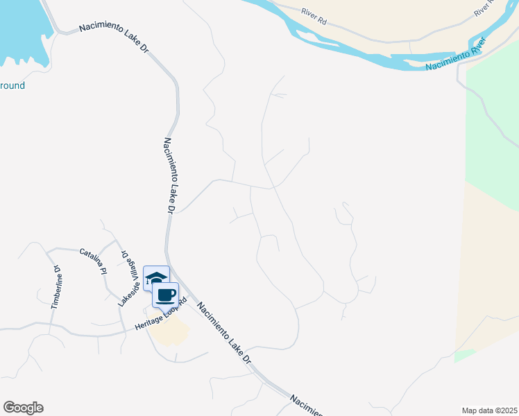 map of restaurants, bars, coffee shops, grocery stores, and more near 9886 Steelhead Road in Paso Robles