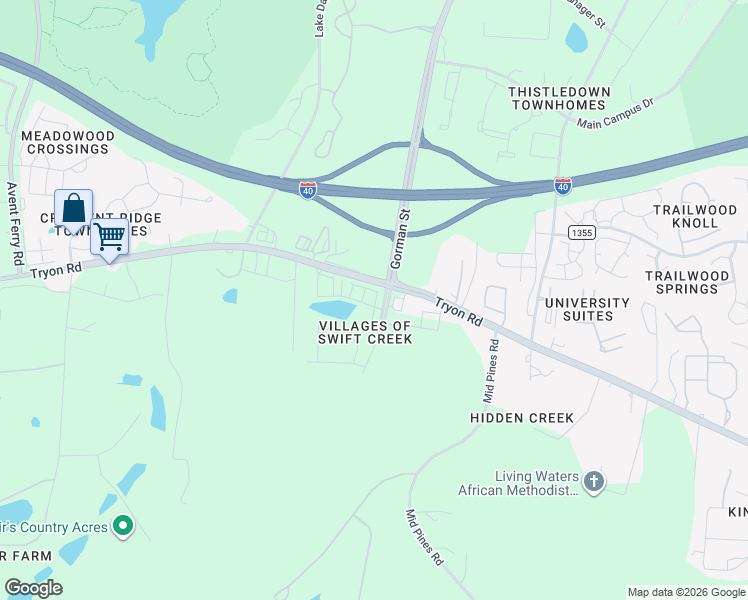 map of restaurants, bars, coffee shops, grocery stores, and more near in Raleigh
