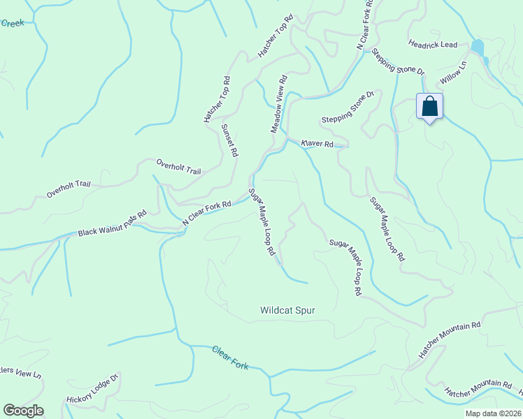 map of restaurants, bars, coffee shops, grocery stores, and more near 2505 Wildcat Ridge Road in Sevierville