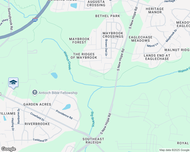 map of restaurants, bars, coffee shops, grocery stores, and more near 1958 Walnut Overlook Way in Raleigh