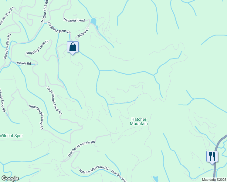 map of restaurants, bars, coffee shops, grocery stores, and more near 2261 Lone Ridge Drive in Sevierville