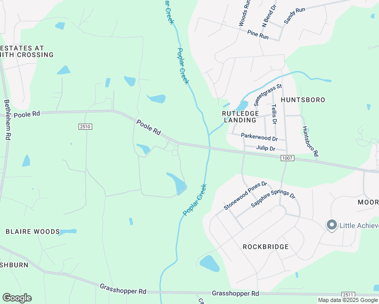 map of restaurants, bars, coffee shops, grocery stores, and more near 8832 Poole Road in Knightdale