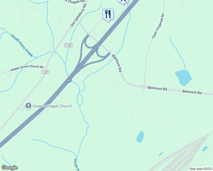 map of restaurants, bars, coffee shops, grocery stores, and more near 245 Old Belmont Road in Linwood