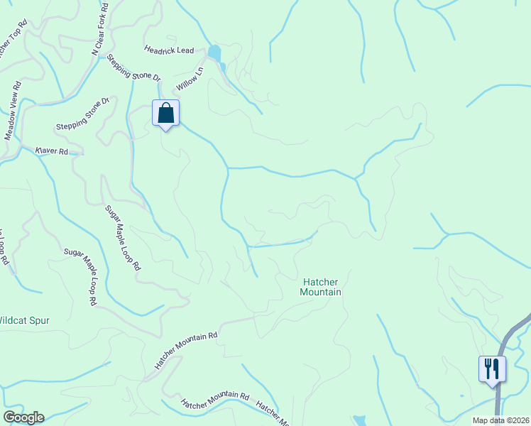 map of restaurants, bars, coffee shops, grocery stores, and more near 2261 Lone Ridge Drive in Sevierville