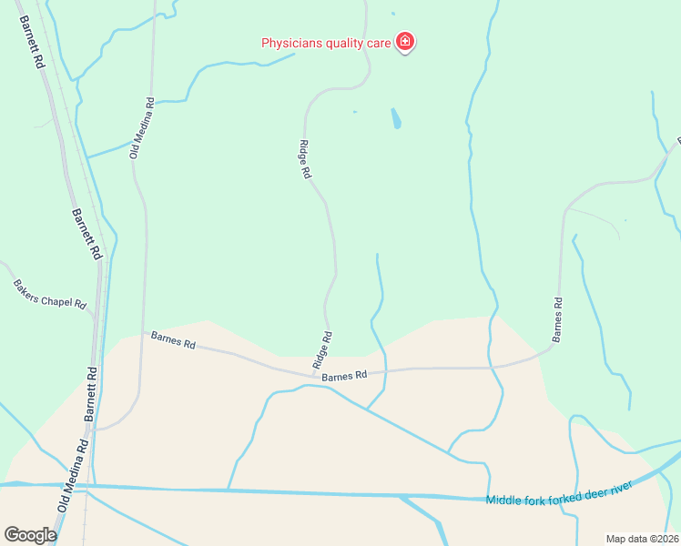 map of restaurants, bars, coffee shops, grocery stores, and more near 2-80 Ridge Road in Medina