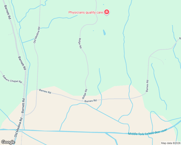 map of restaurants, bars, coffee shops, grocery stores, and more near 80 Ridge Rd in Medina