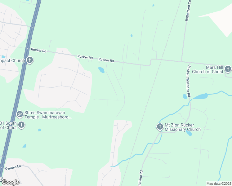 map of restaurants, bars, coffee shops, grocery stores, and more near 290 Rucker Road in Murfreesboro