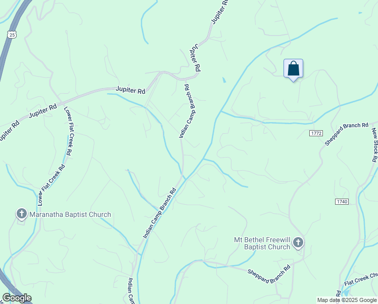 map of restaurants, bars, coffee shops, grocery stores, and more near 88 Indian Camp Branch Road in Weaverville