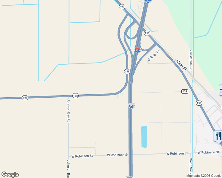 map of restaurants, bars, coffee shops, grocery stores, and more near 3782 Highway 158 in Bay