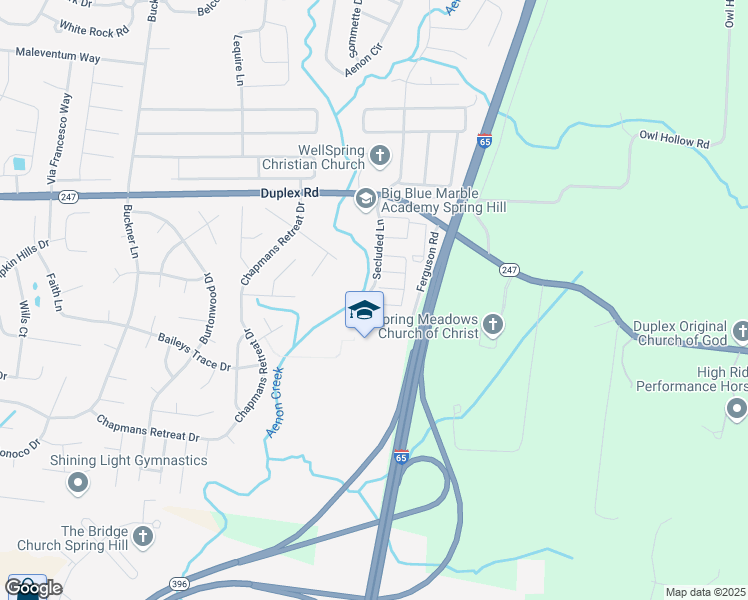 map of restaurants, bars, coffee shops, grocery stores, and more near 3000 Michael Lane in Spring Hill