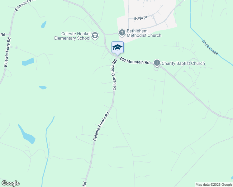 map of restaurants, bars, coffee shops, grocery stores, and more near 165 Celeste Eufola Road in Statesville